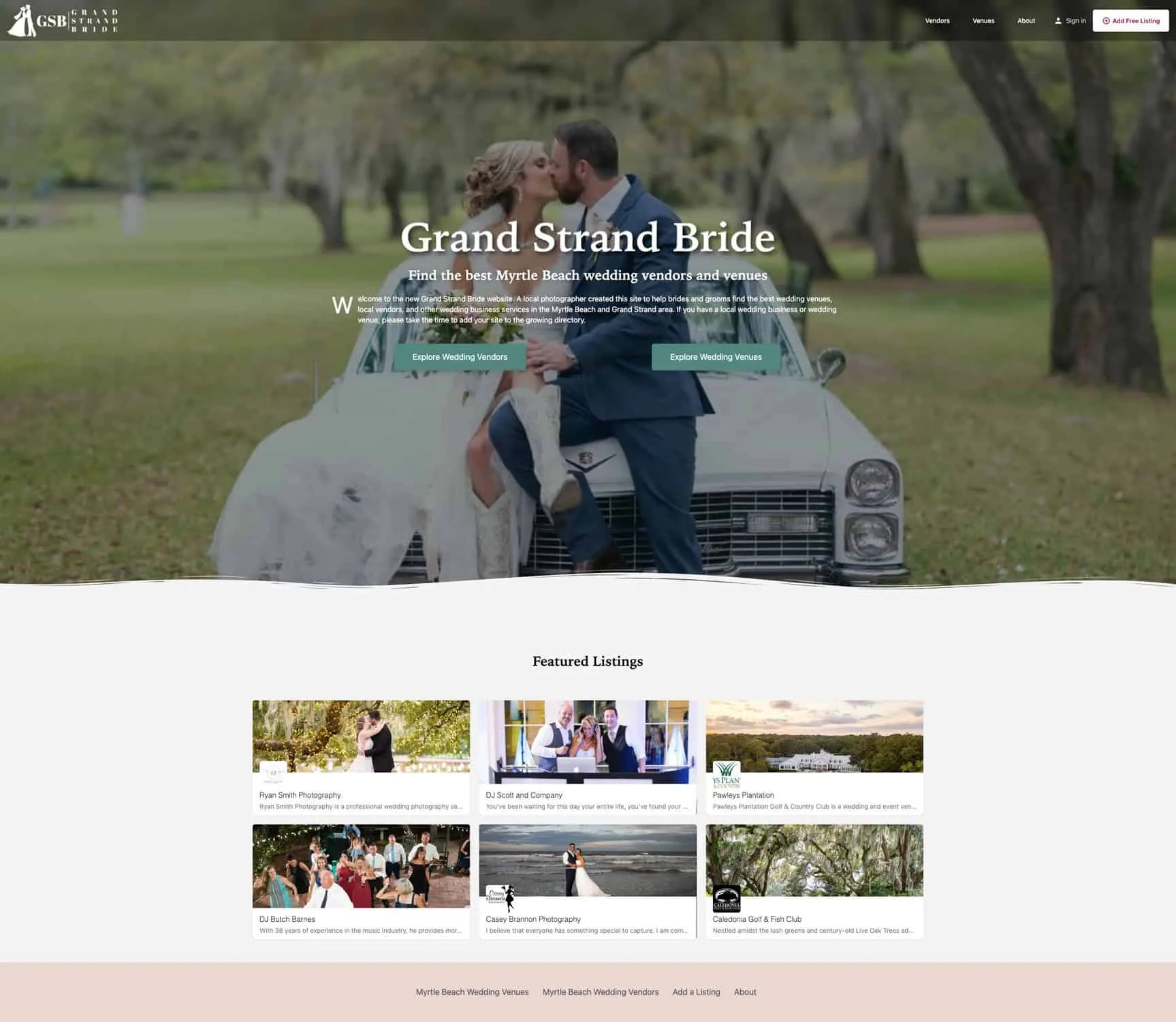 Grand Strand Bride Wedding Vendor Directory