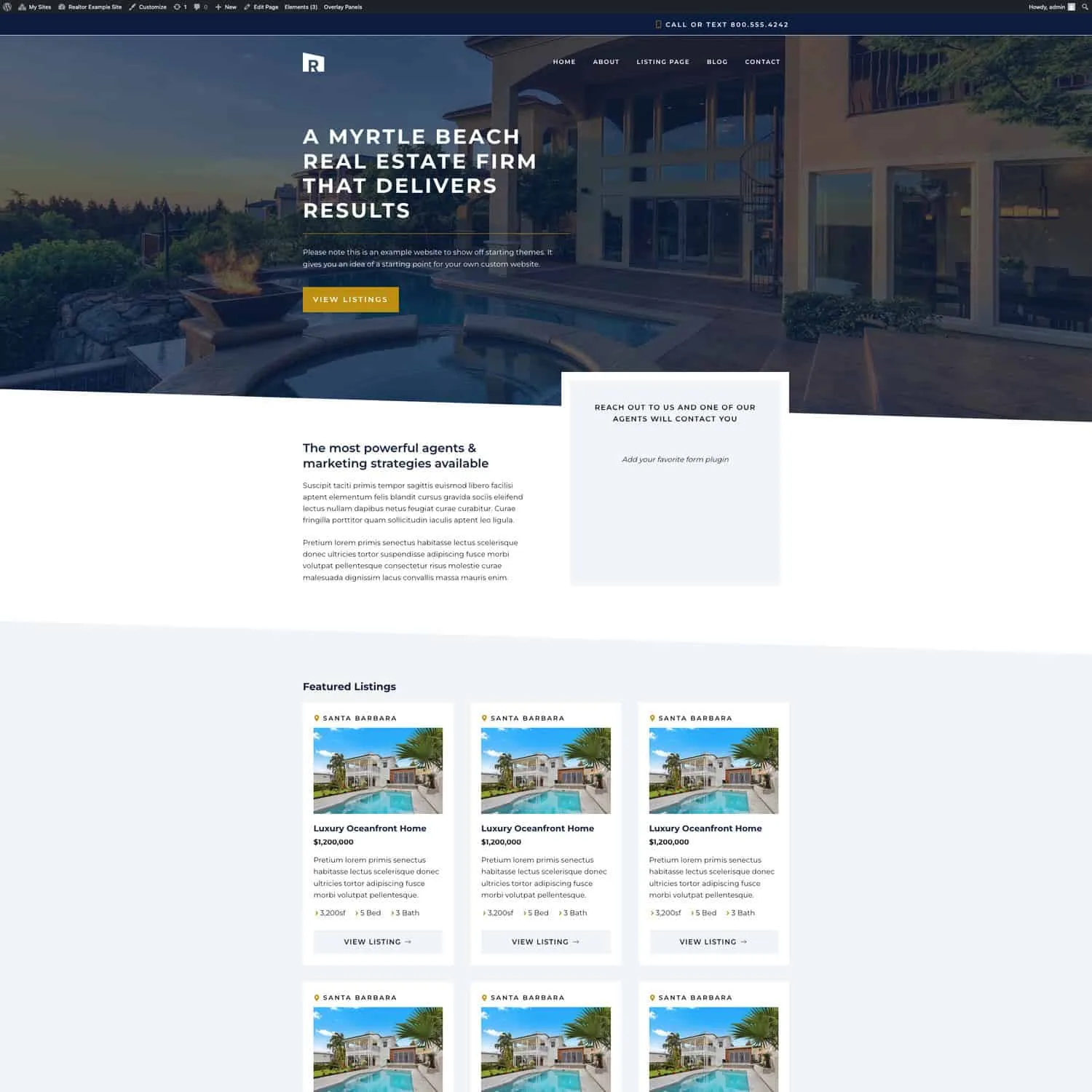 Realtor Example Site