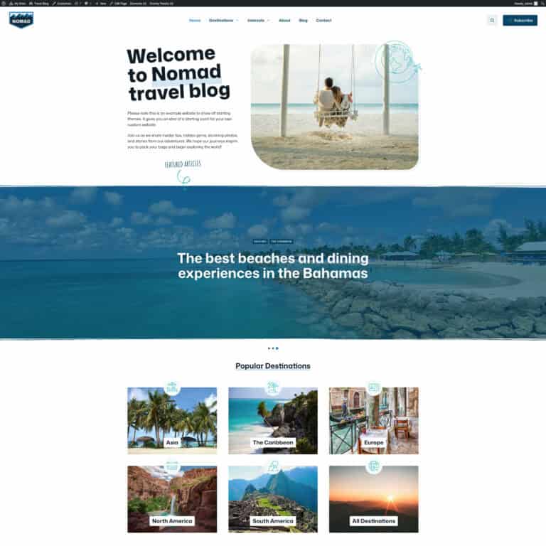 Travel Blog Example
